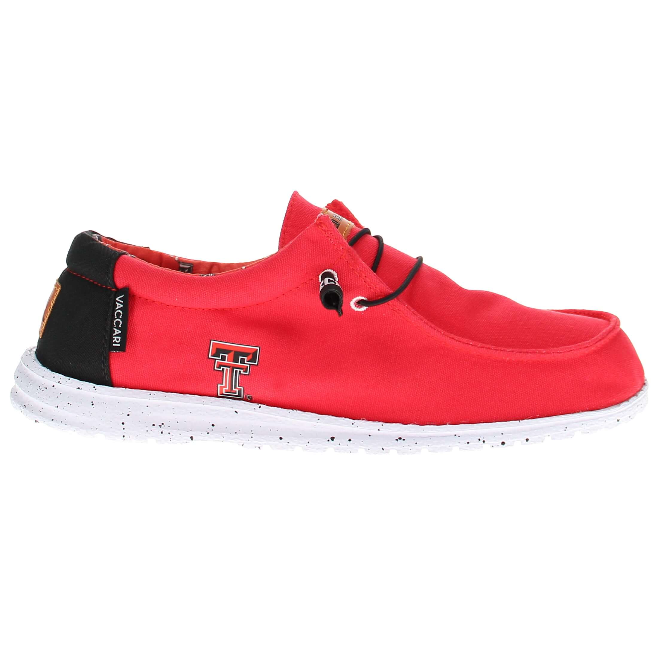 Men's Texas Tech University Red Raiders Red Canvas Shoes by Vaccari