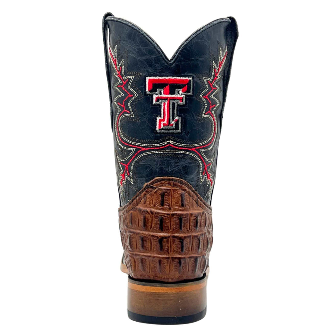 kids texas tech red raiders cowboy boots brown hornedback print Hudson