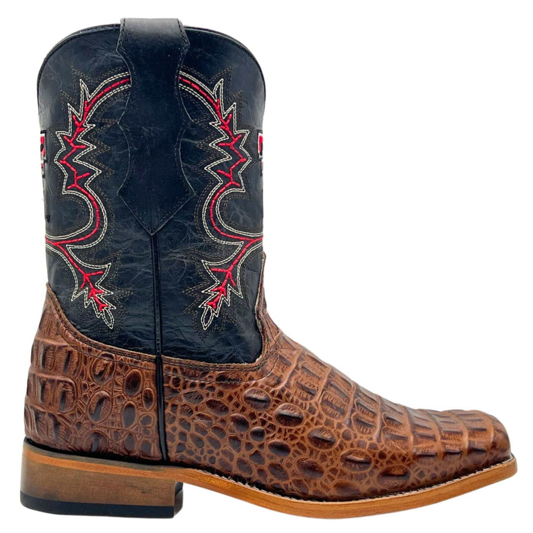 kids texas tech red raiders cowboy boots brown hornedback print Hudson