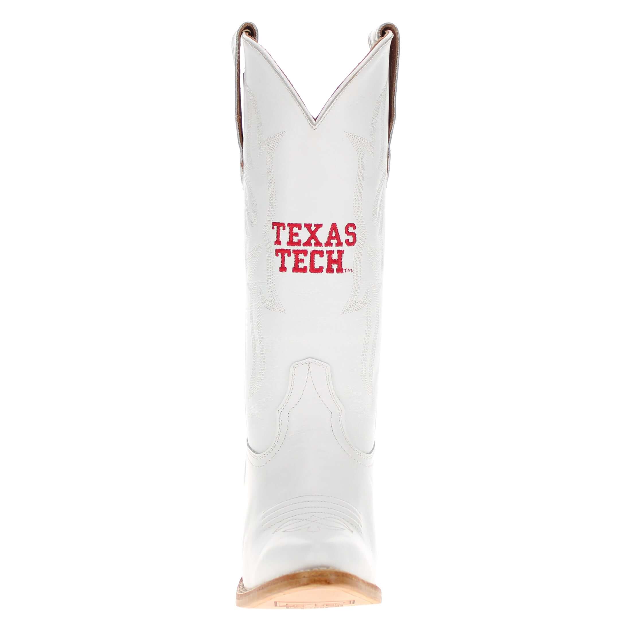 Women's Texas Tech University White Boot Leighton Less Than Prefect by Vaccari University