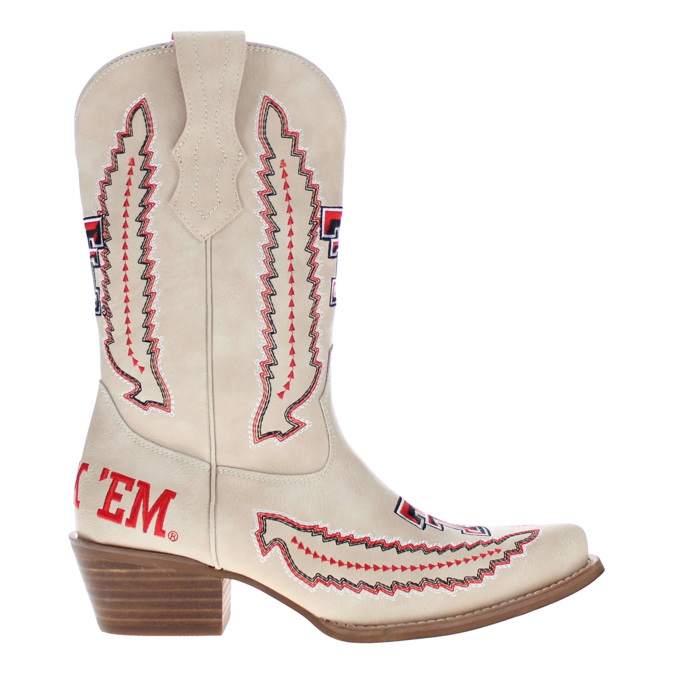 Texas Tech University Mimi Short Bone Boot By V By Vaccari