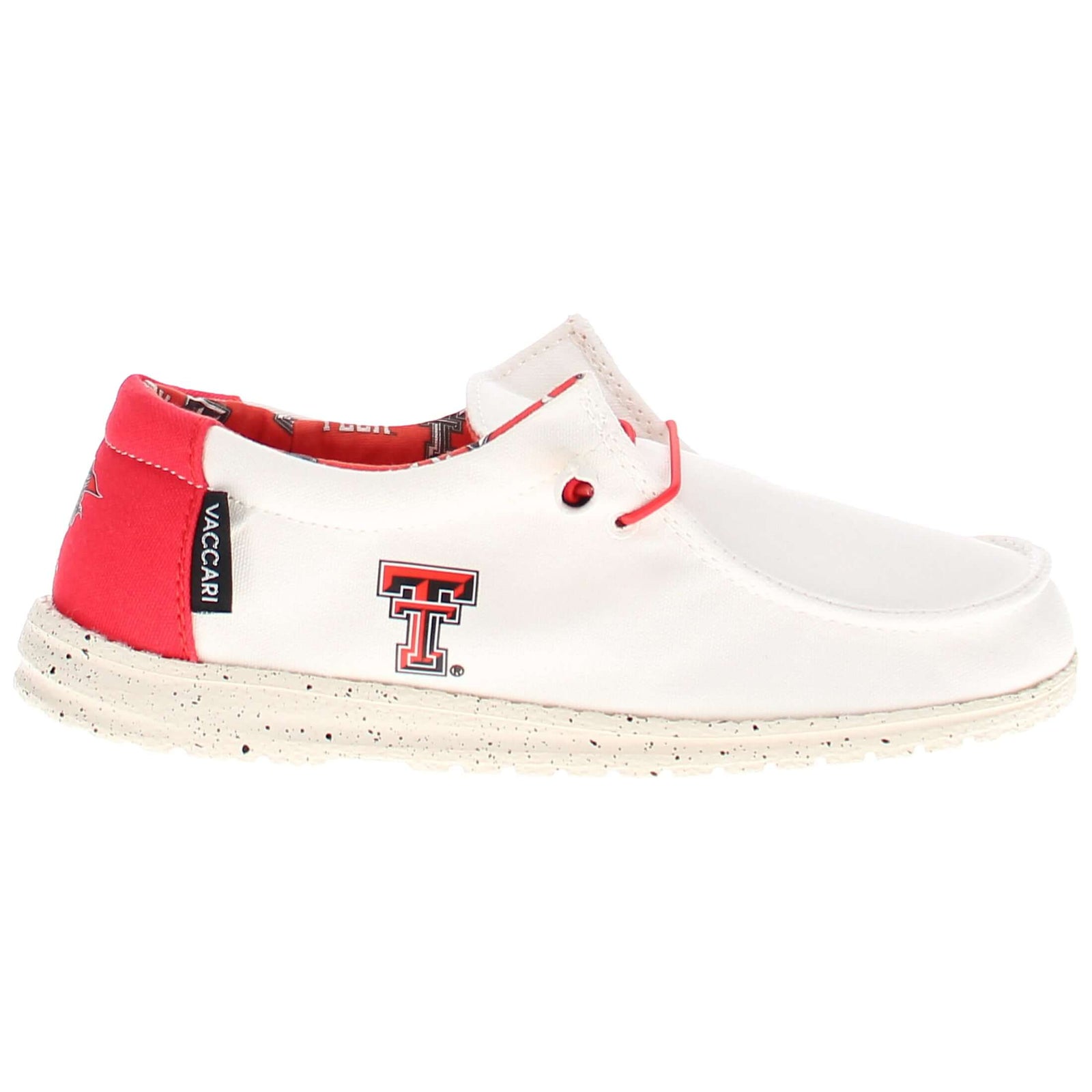 Women's Texas Tech University Off White Canvas Shoes by Vaccari
