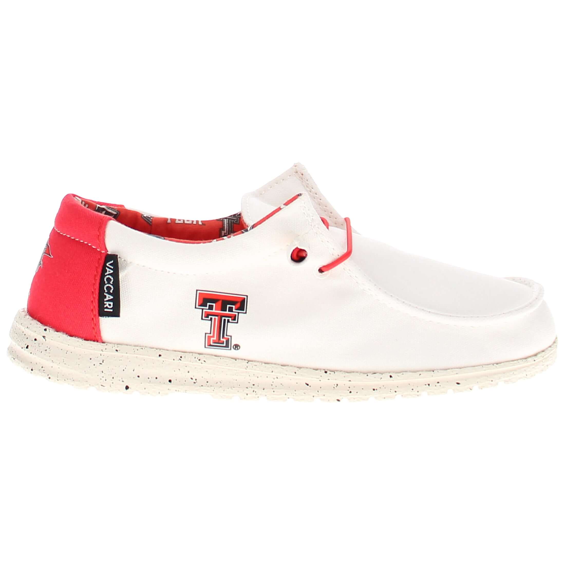 Women's Texas Tech University Off White Canvas Shoes by Vaccari