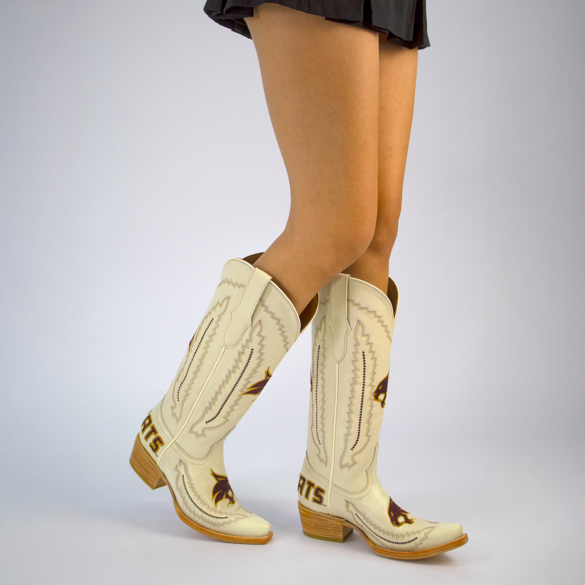 Women's Texas State University Bone Cowgirl Boots Naomi by Vaccari University