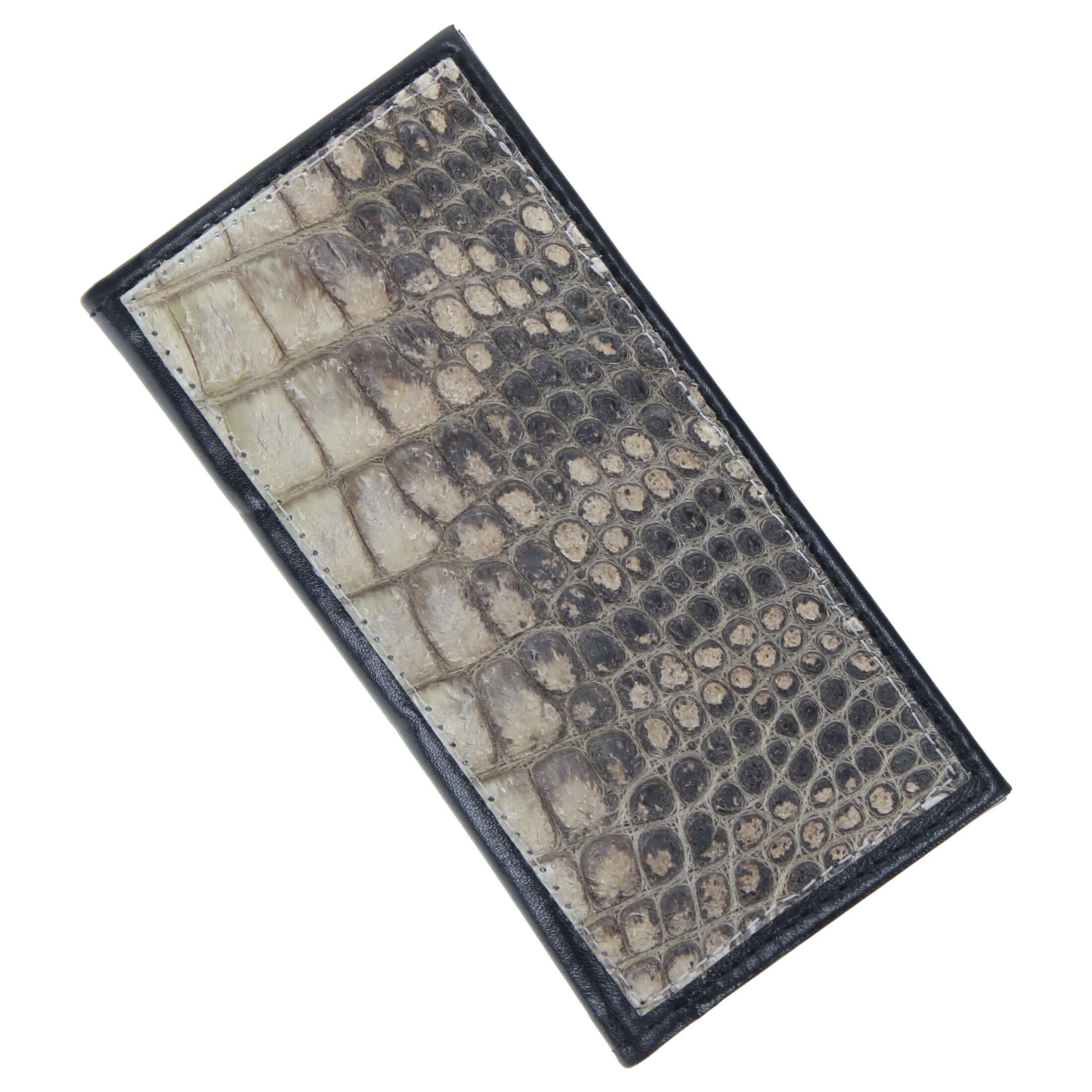 Men's Natural American Alligator Checkbook Wallet