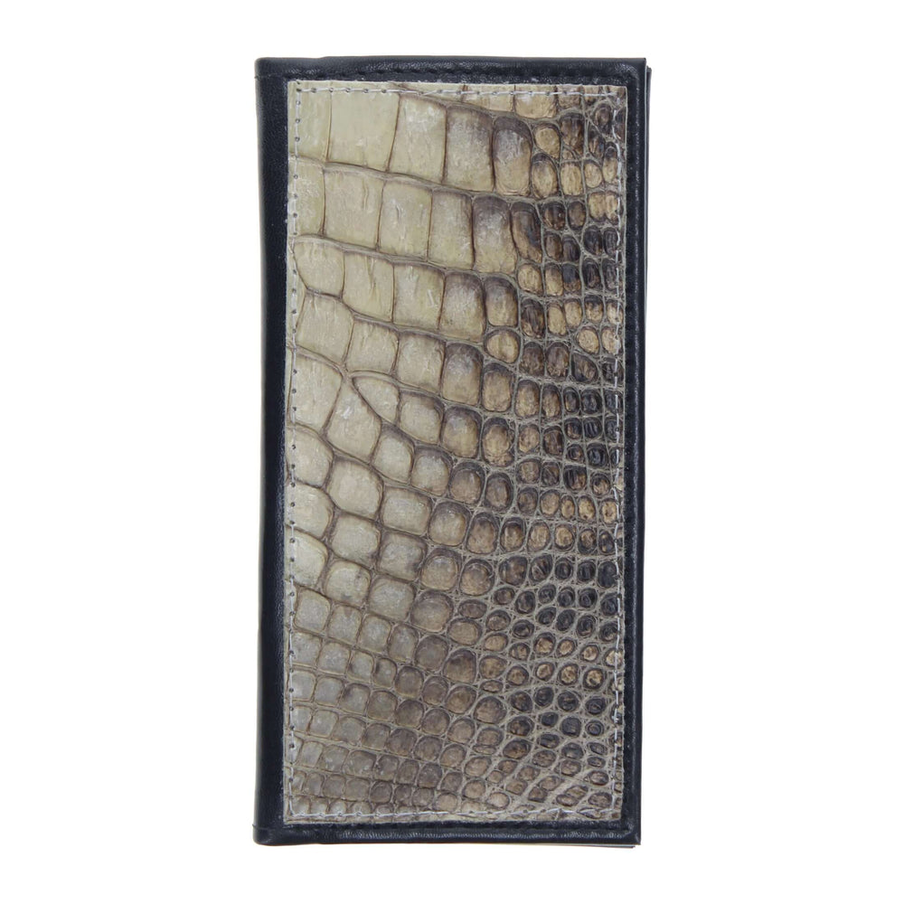 Men's Natural American Alligator Checkbook Wallet