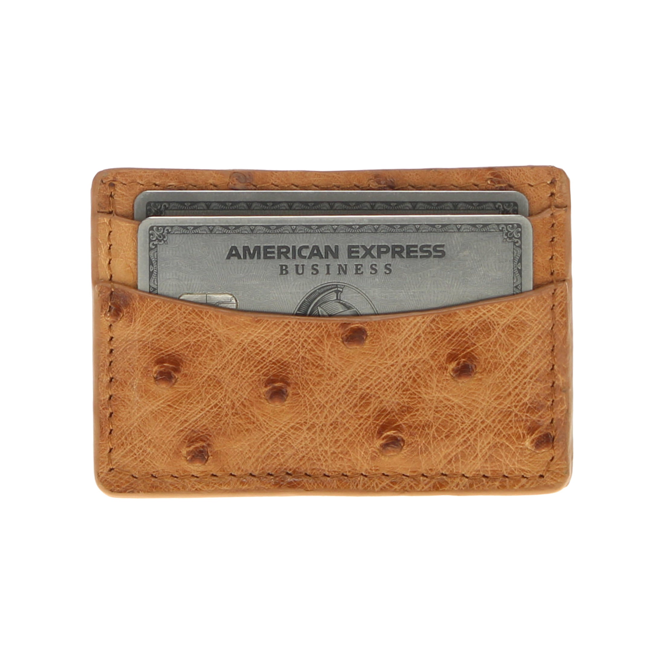 Full Quill Ostrich Credit Card Holder