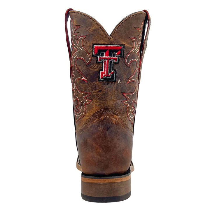 Kid's Texas Tech Red Raiders Brown Square Toe Cowboy Boots Blake by Vaccari