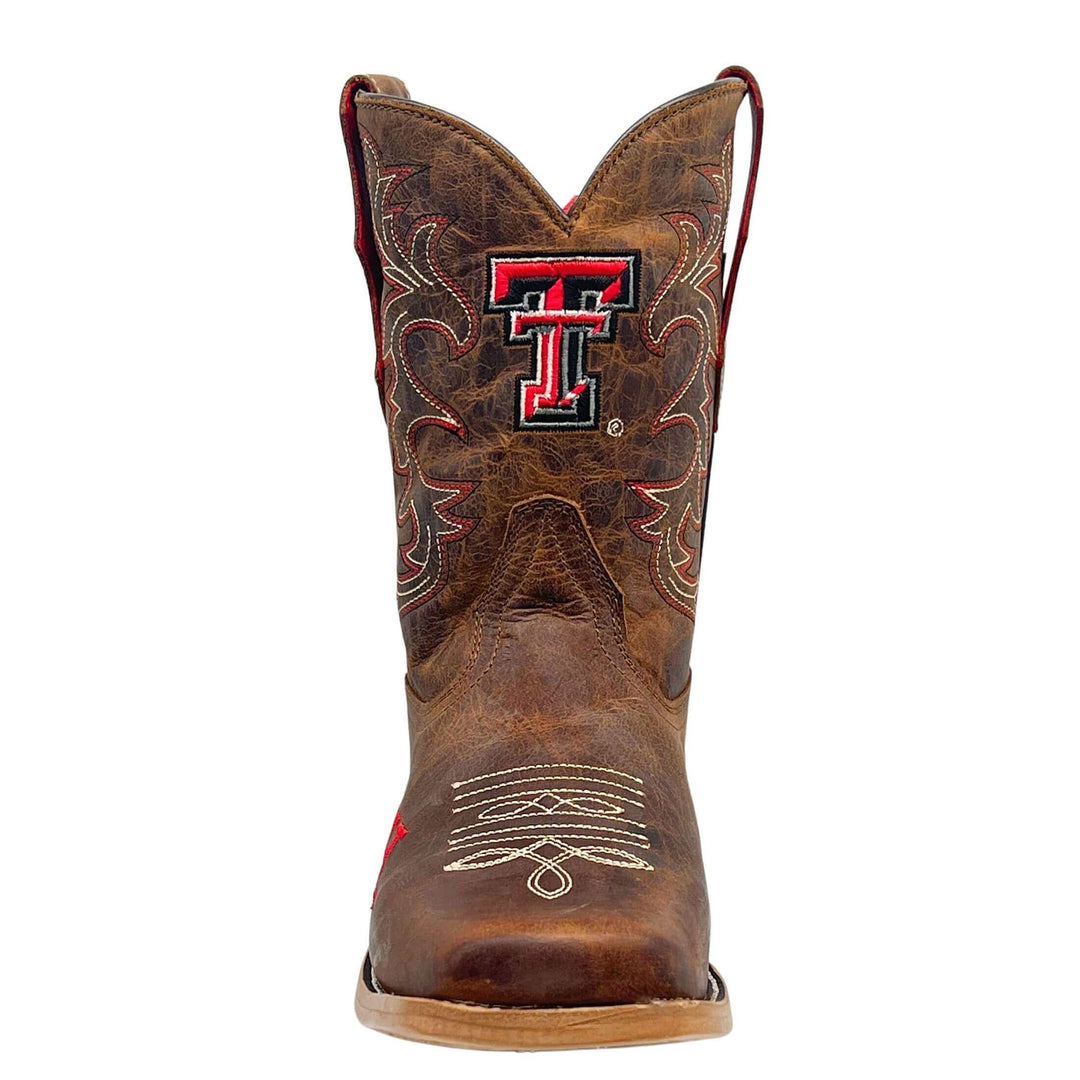 Kid's Texas Tech Red Raiders Brown Square Toe Cowboy Boots Blake by Vaccari