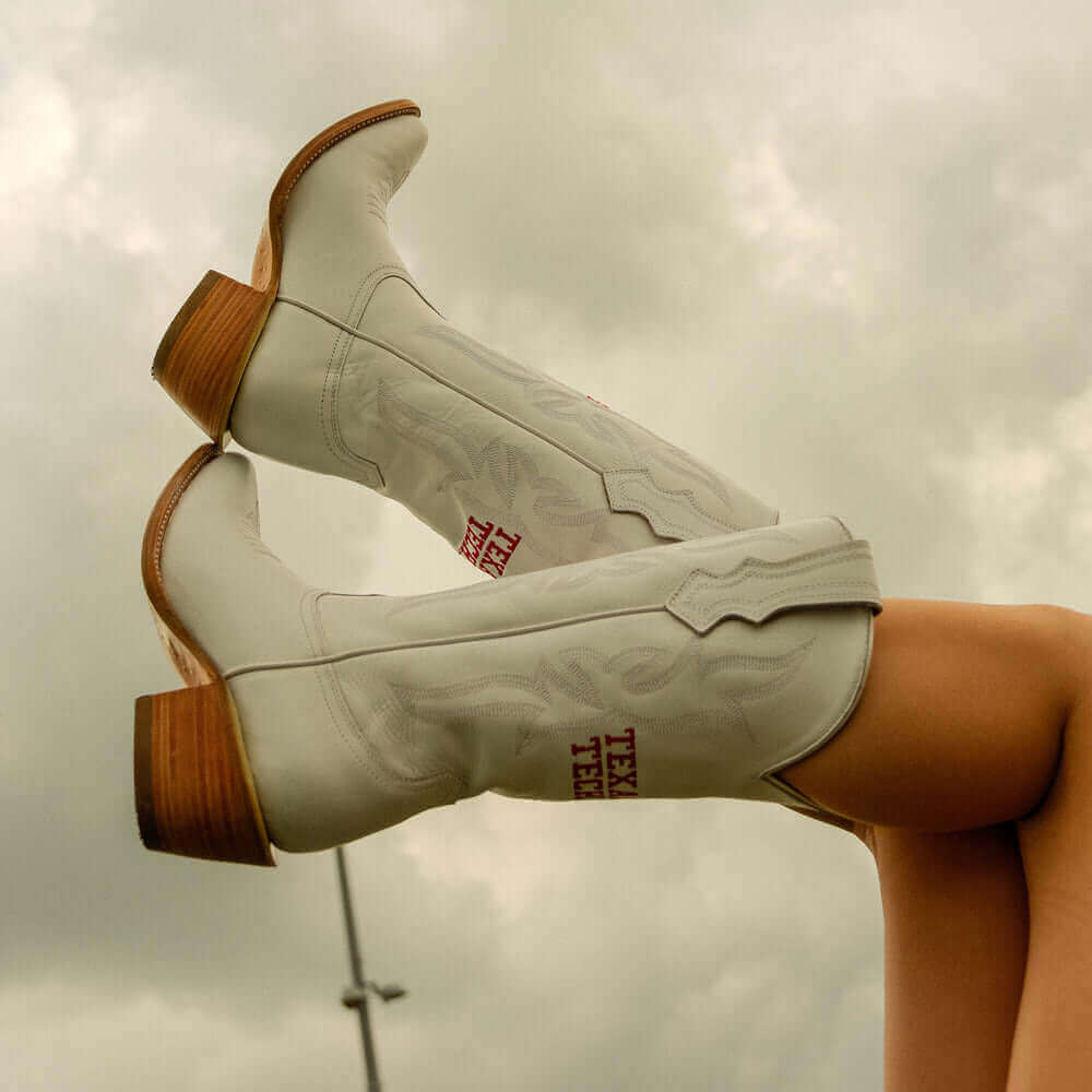 Texas Tech University White Cowgirl Boots Leighton by Vaccari University