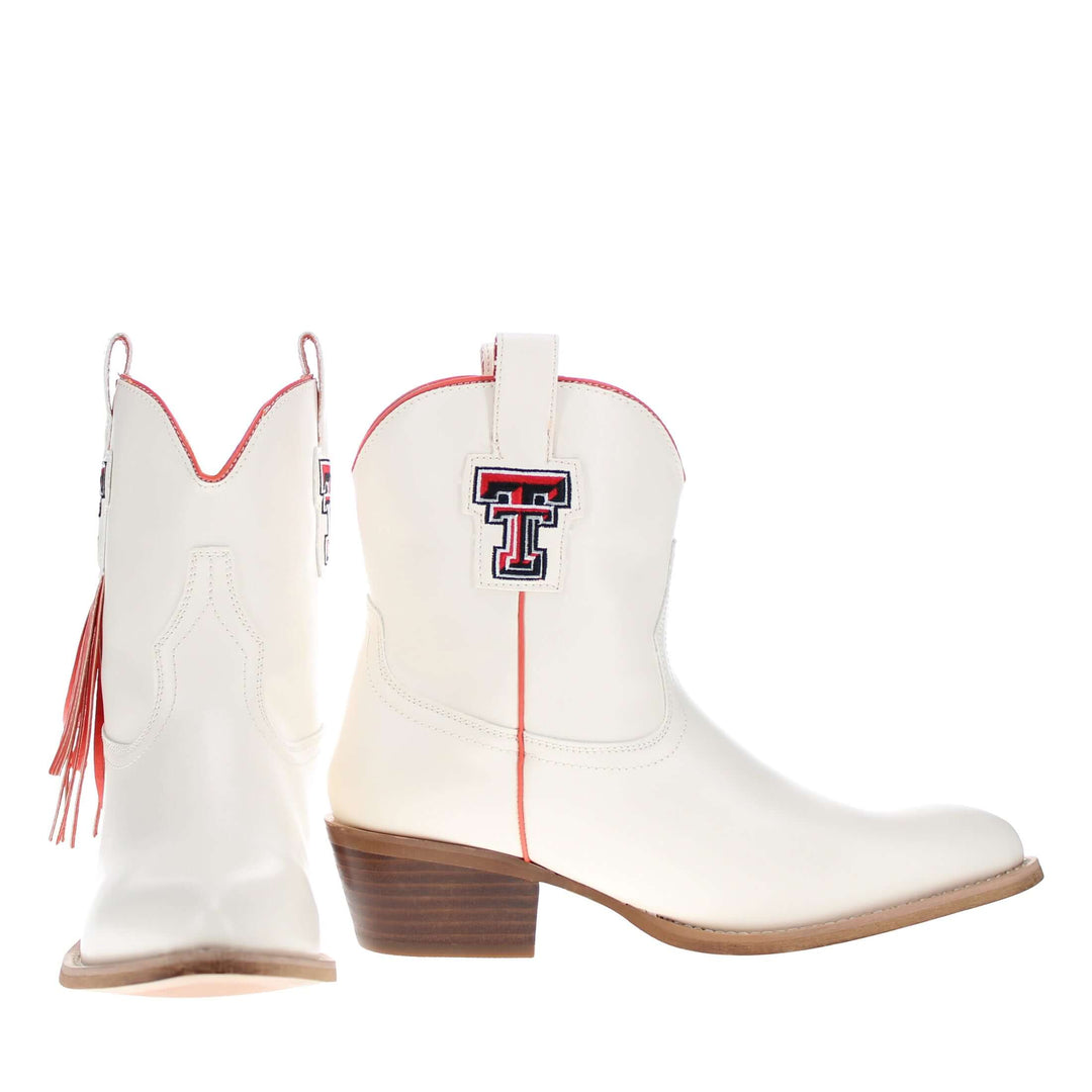 Women's Texas Tech University Bone Fringe Bootie Lucy By V By Vaccari