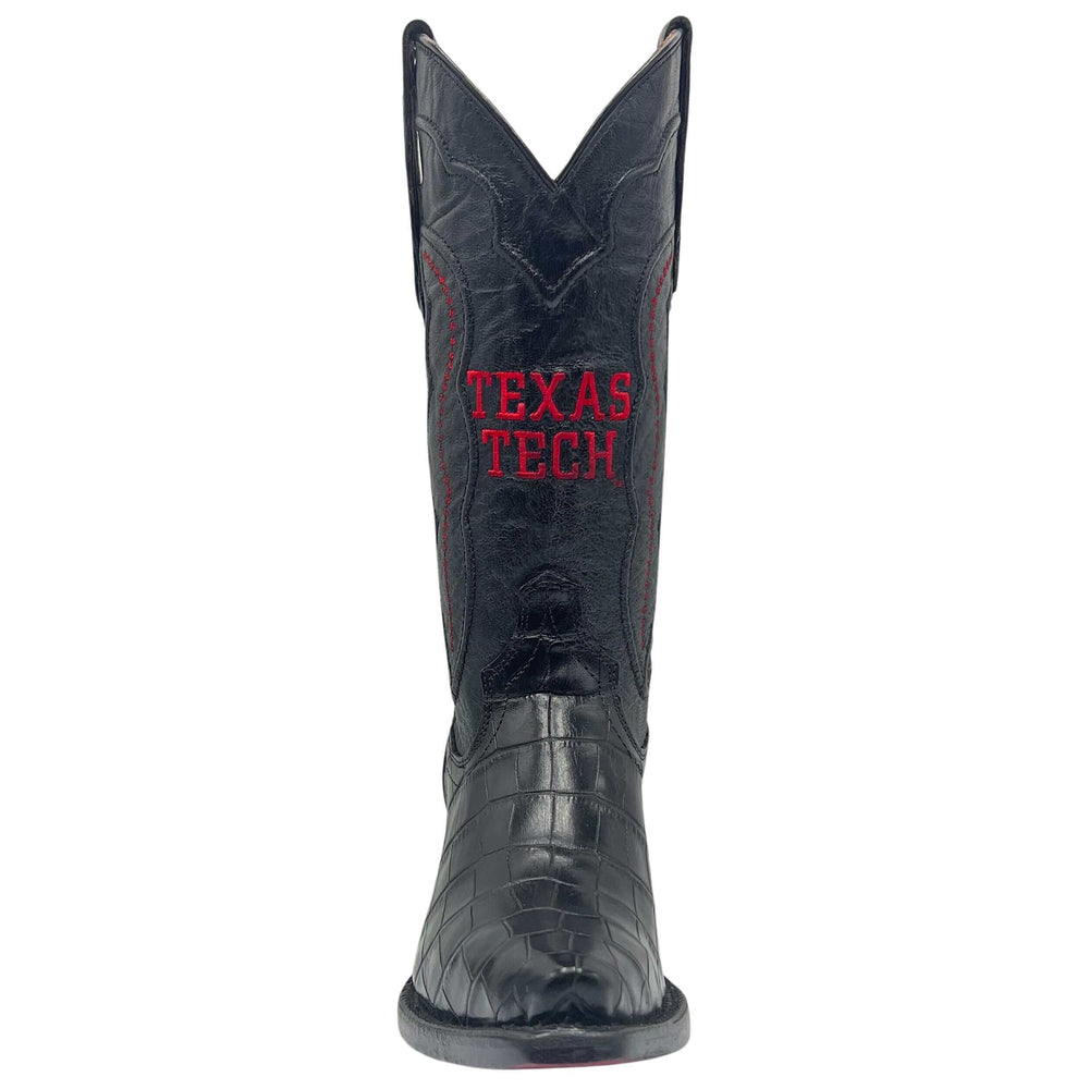 women's texas tech red raiders cowgirl boots black american alligator Olivia by Vaccari