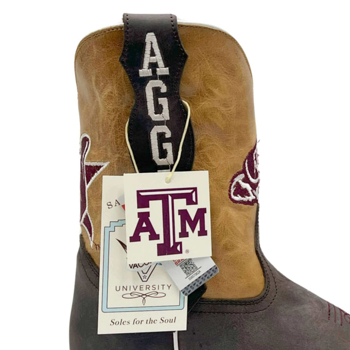 kids texas a&m aggies reveille brown cowboy boots Dakota