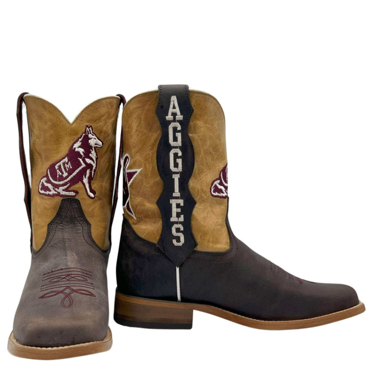 kids texas a&m aggies reveille brown cowboy boots Dakota