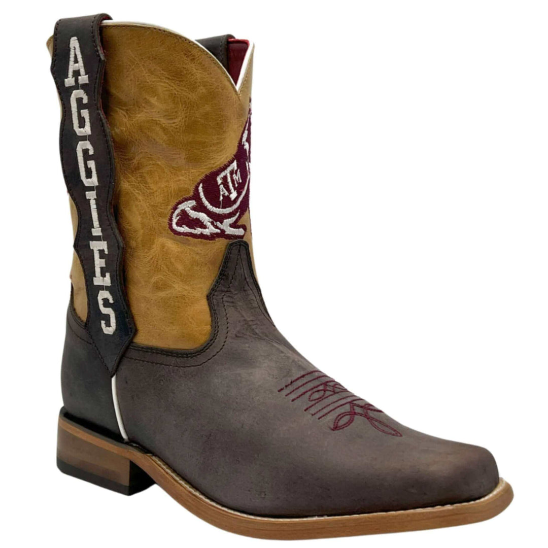 kids texas a&m aggies reveille brown cowboy boots Dakota