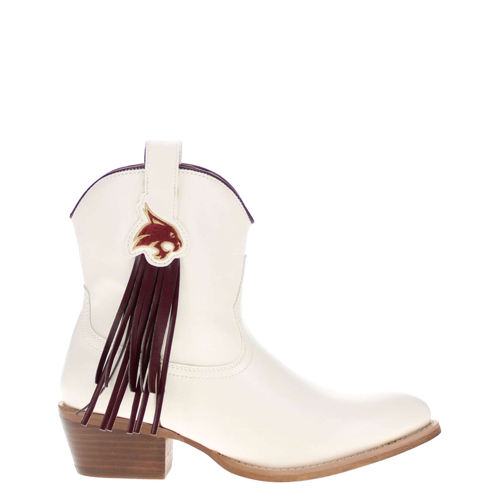 Women's Texas State University Bone Fringe Bootie Lucy By V By Vaccari