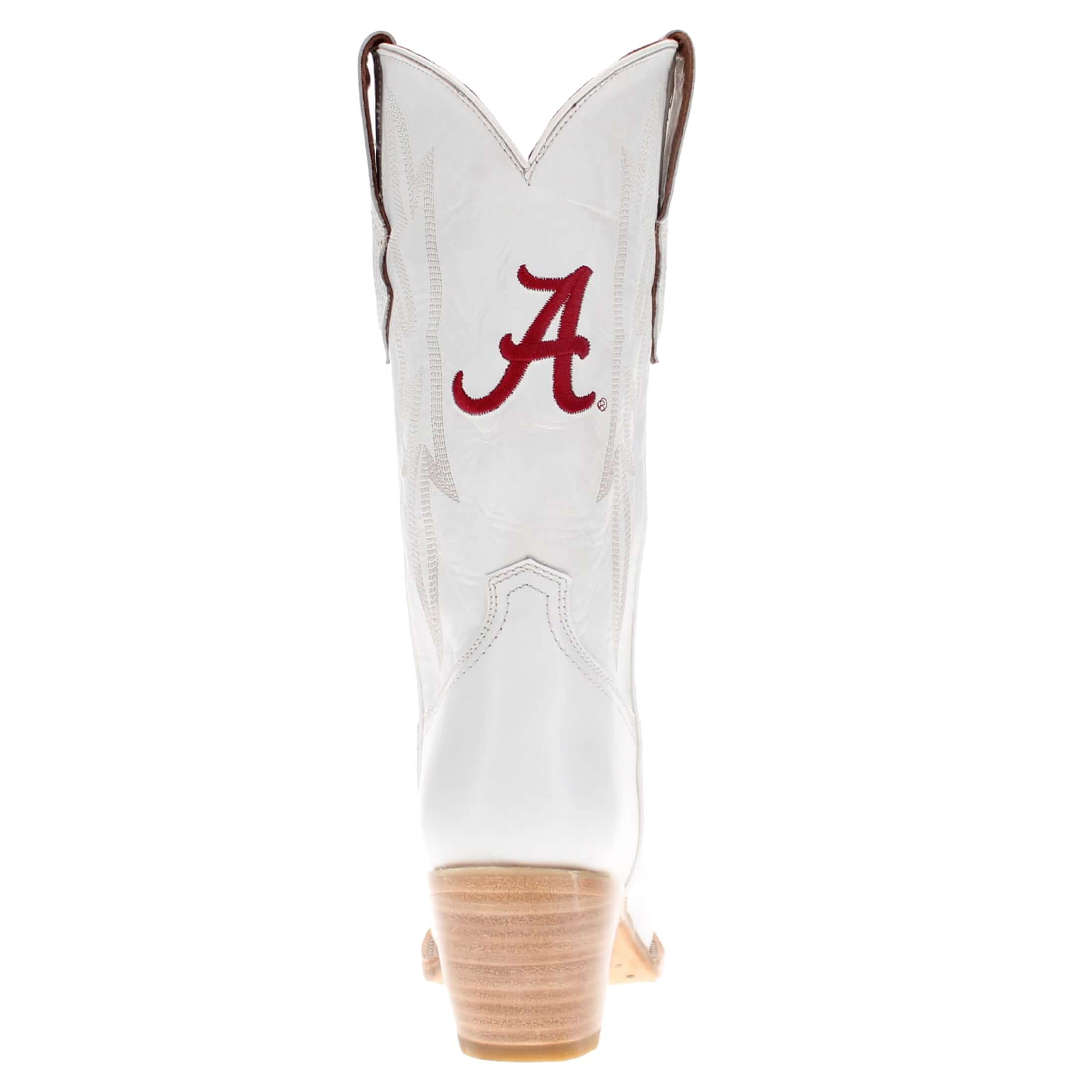 Women's University of Alabama All White Pointed Toe Cowgirl Boots Leighton Vaccari University