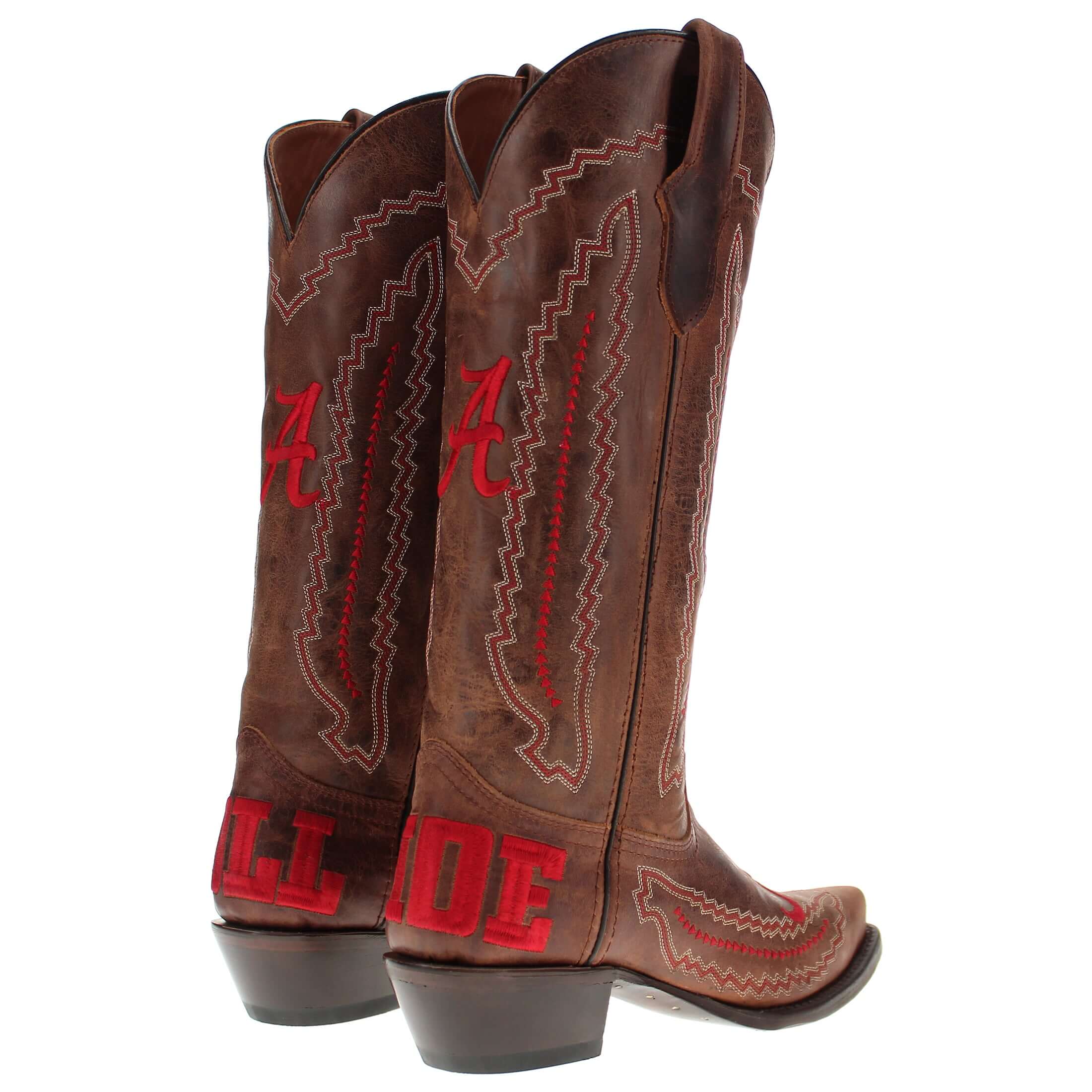 Naomi Women's University of Alabama Brown Cowgirl Boots by Vaccari