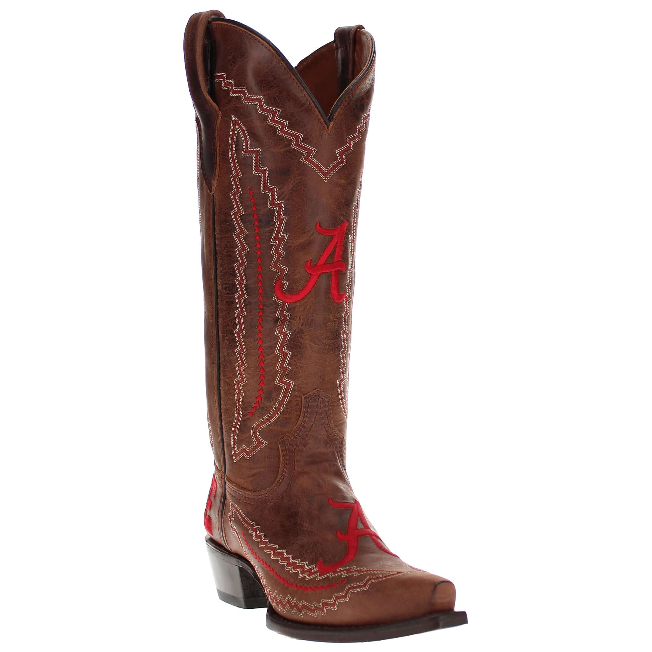 Naomi Women's University of Alabama Brown Cowgirl Boots by Vaccari