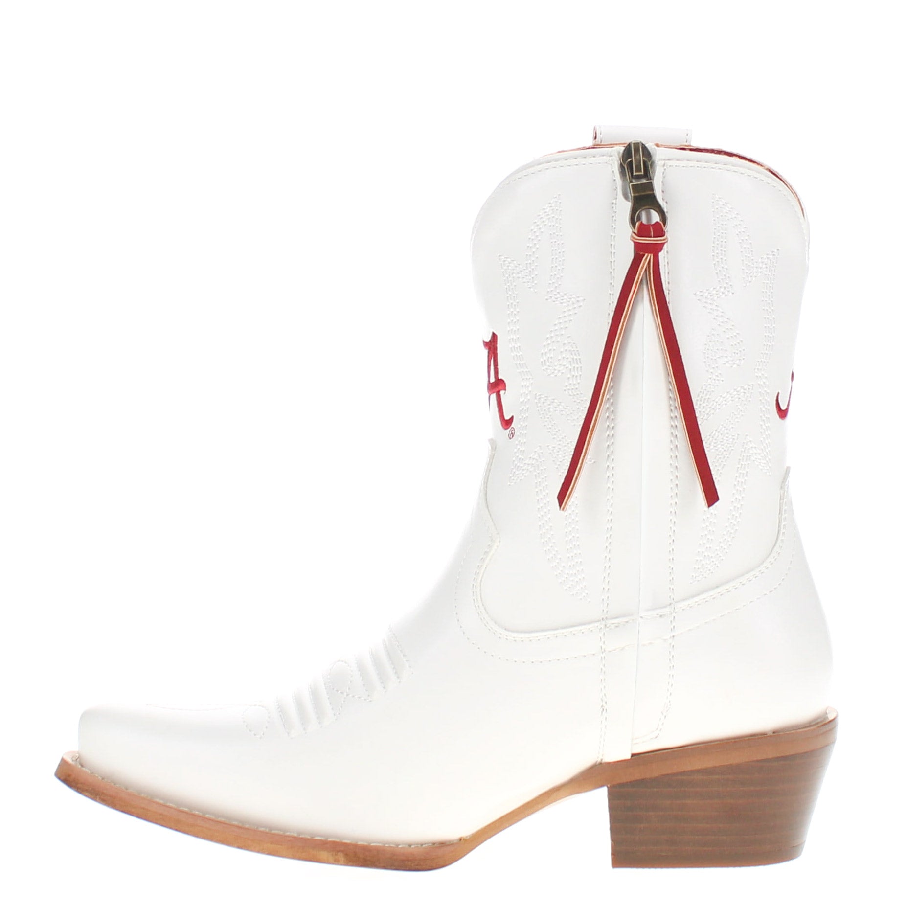 Women's University of Alabama White Cowgirl Boots with Color Tassel Lynn by V by Vaccari