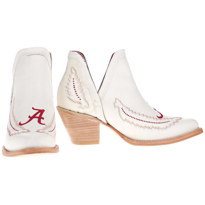 Women's University of Alabama White Pointed Toe Boots by Vaccari