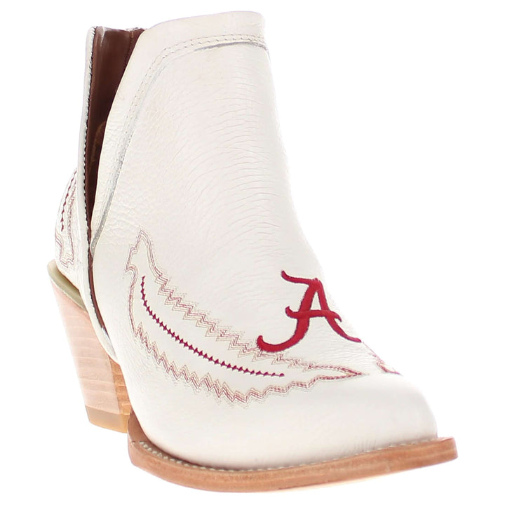 Women's University of Alabama White Pointed Toe Boots by Vaccari