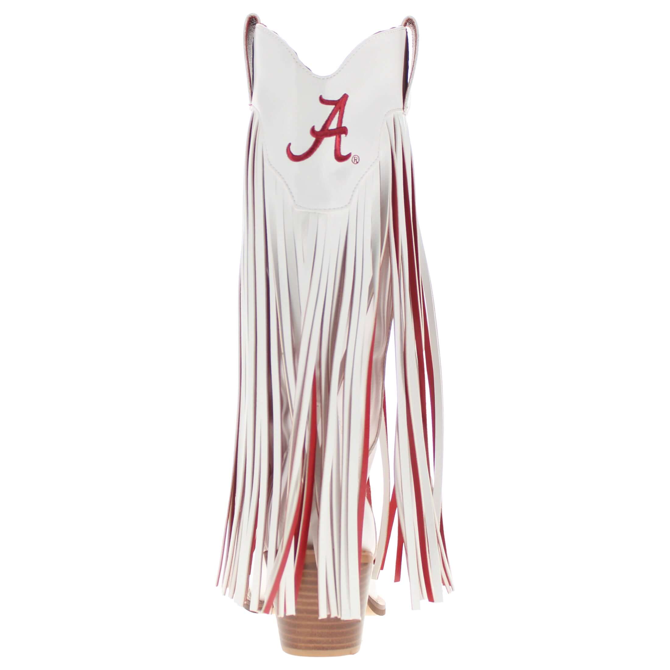 University of Alabama Kacey White Fringe Boot By V By Vaccari