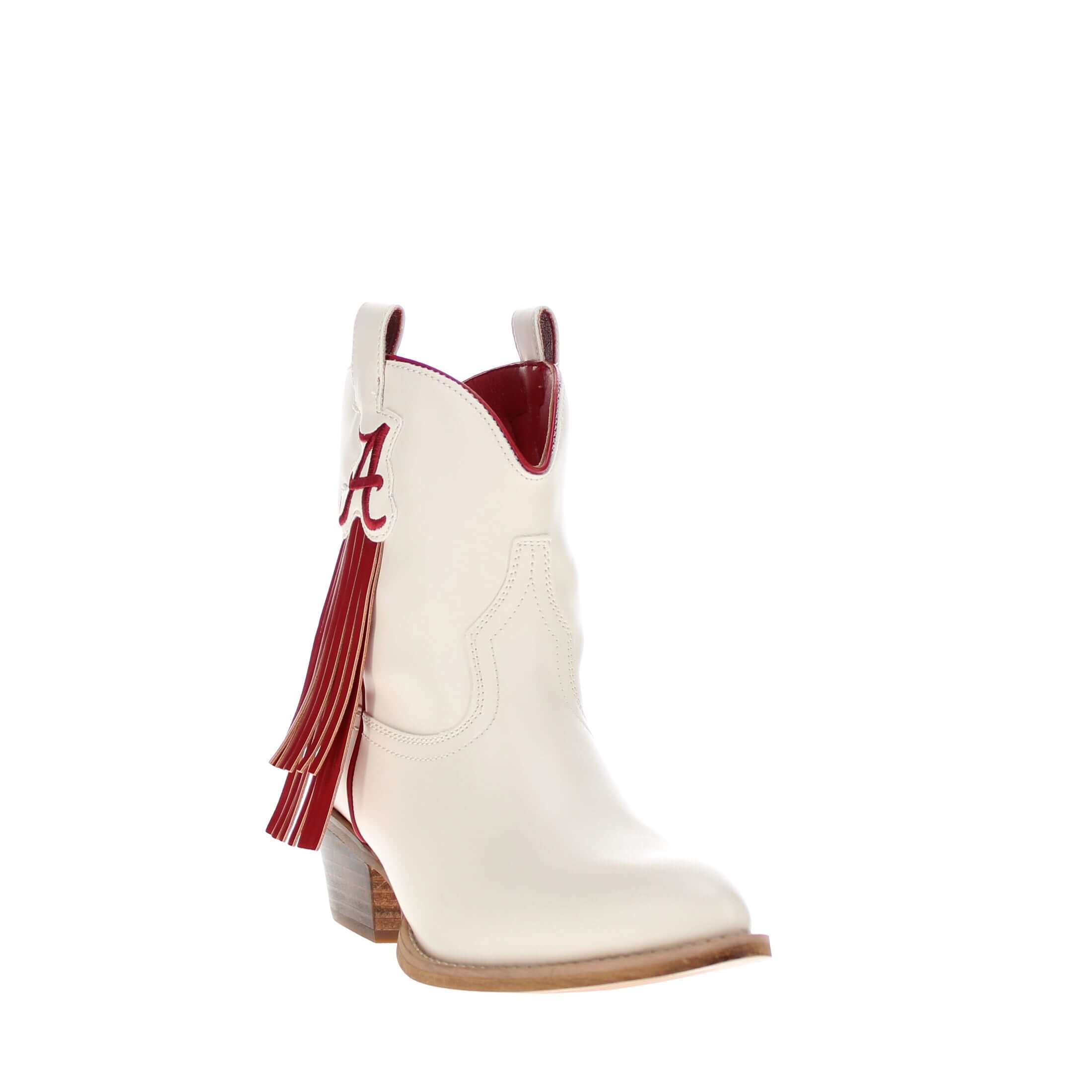 Women's University of Alabama Bone Fringe Bootie Lucy By V By Vaccari