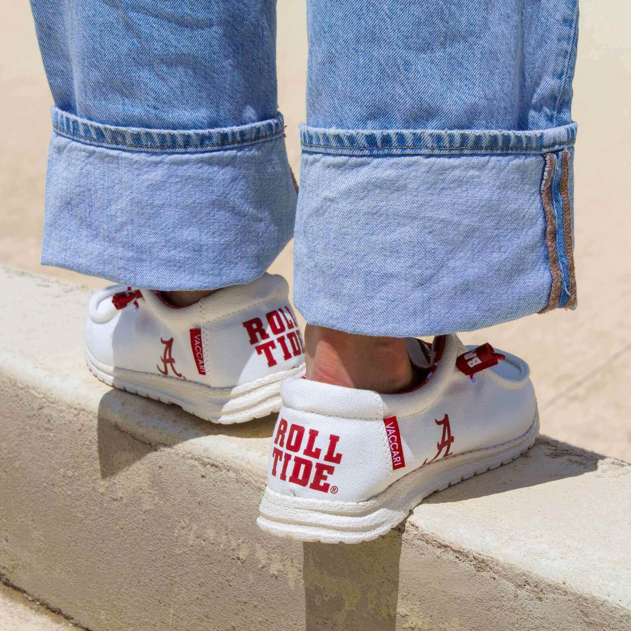 Women's University of Alabama Off White Canvas Shoes by Vaccari