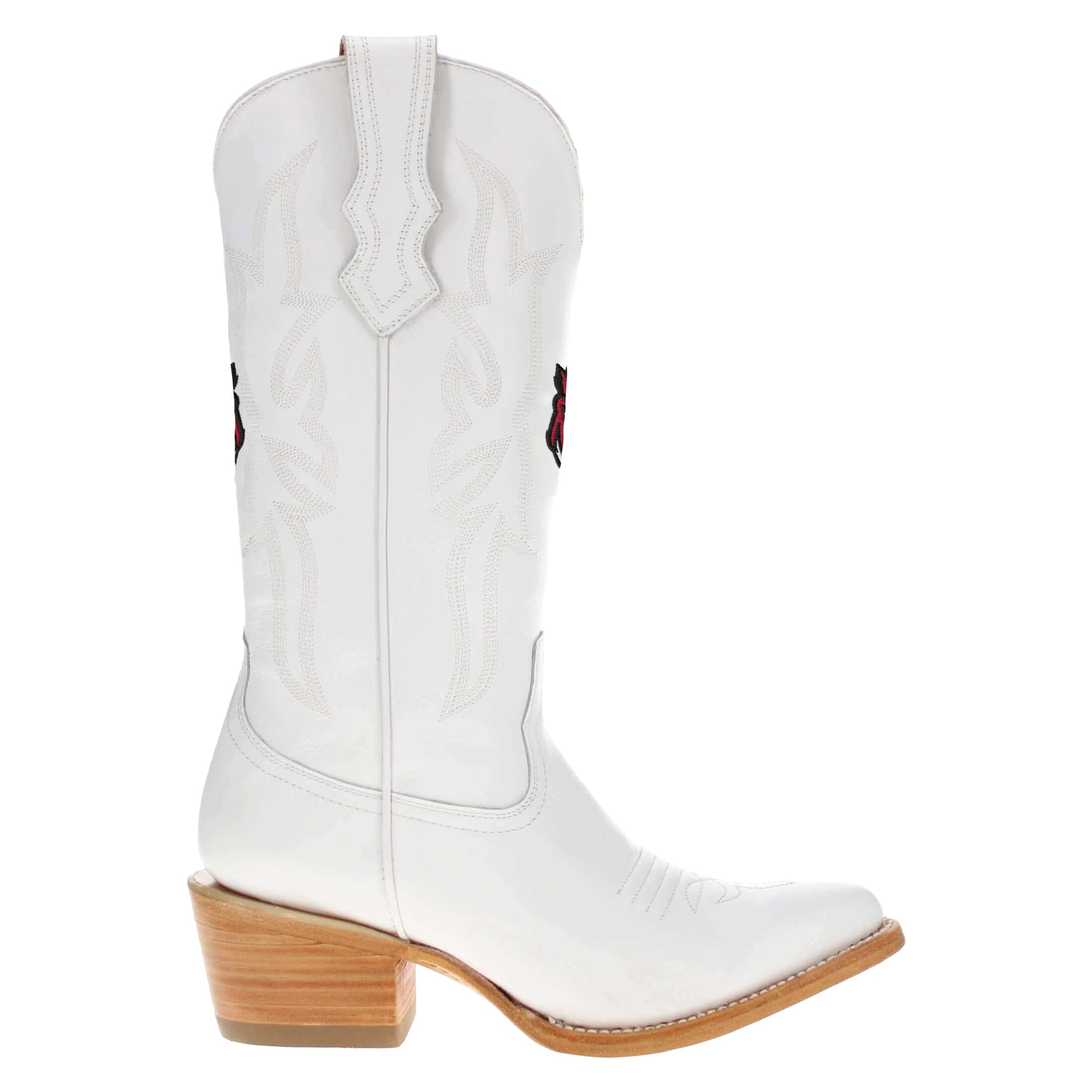 Women's University of Arkansas White Cowgirl Boots Leighton by Vaccari University