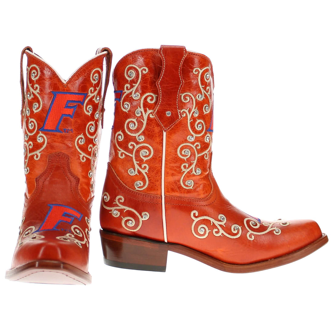 Kid's Chloe University of Florida Scroll Cowgirl Boots by Vaccari