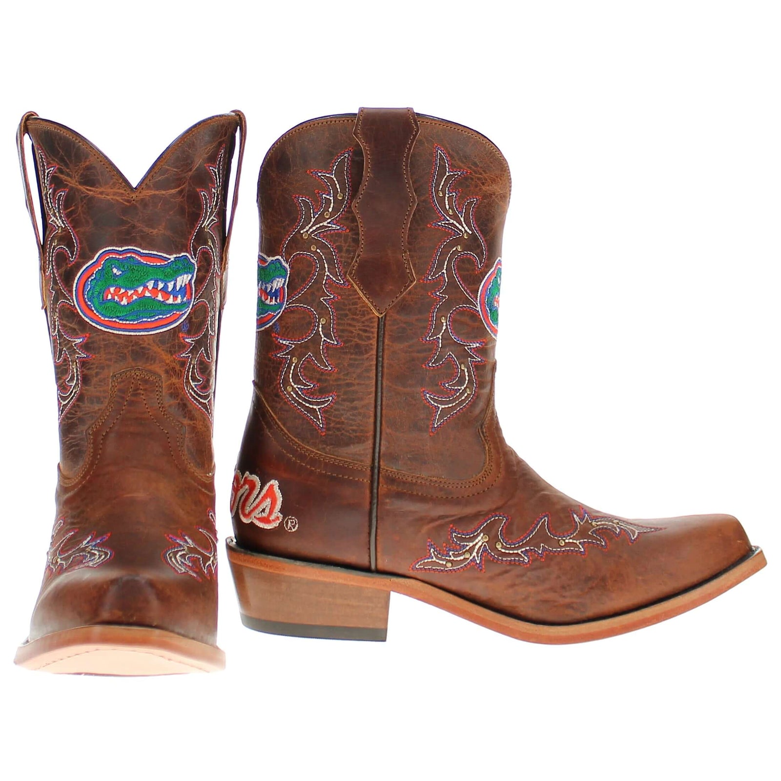 Kid's Amelia University of Florida Brass Studs Cowgirl Boots by Vaccari