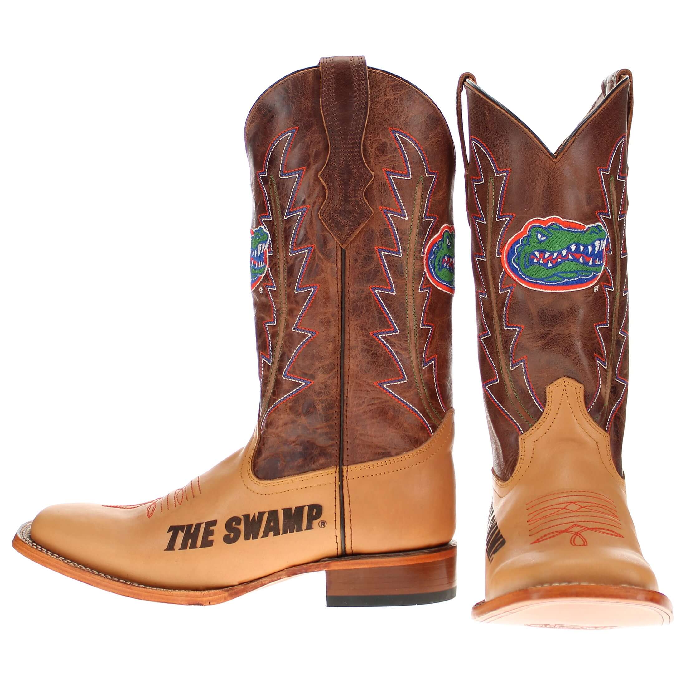 Men's University of Florida Lasered Vamp Tan Cowboy Boots by Vaccari