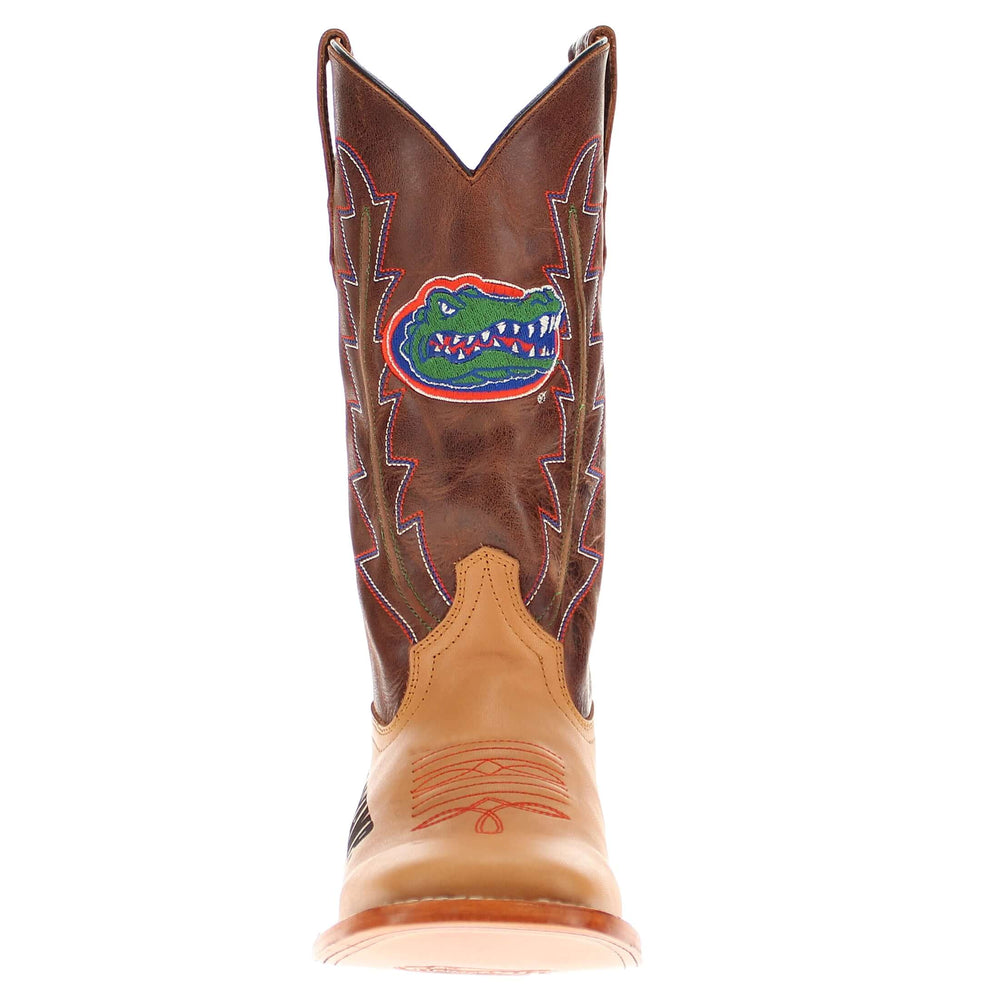 Men's University of Florida Lasered Vamp Tan Cowboy Boots by Vaccari