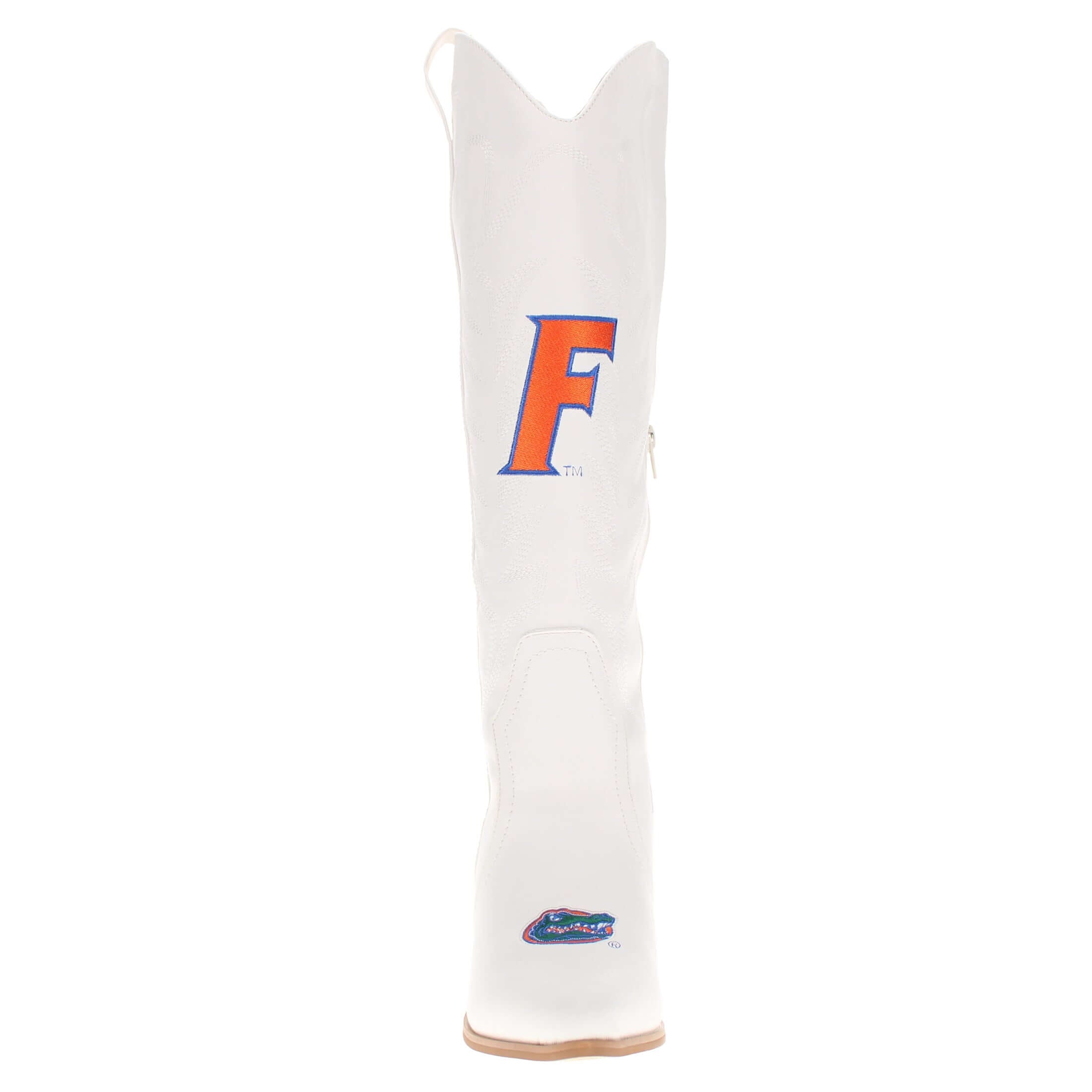 University of Florida Blair Tall White Boot By V By Vaccari
