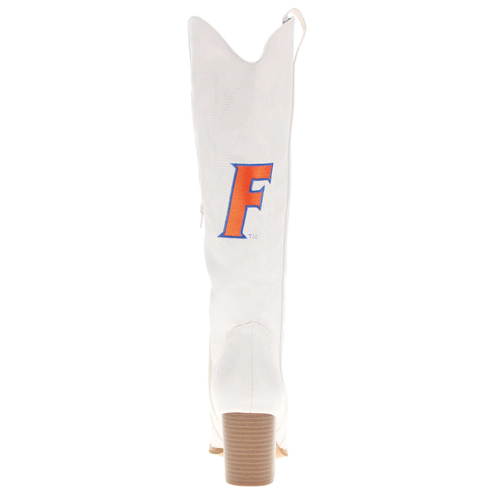 University of Florida Blair Tall White Boot By V By Vaccari