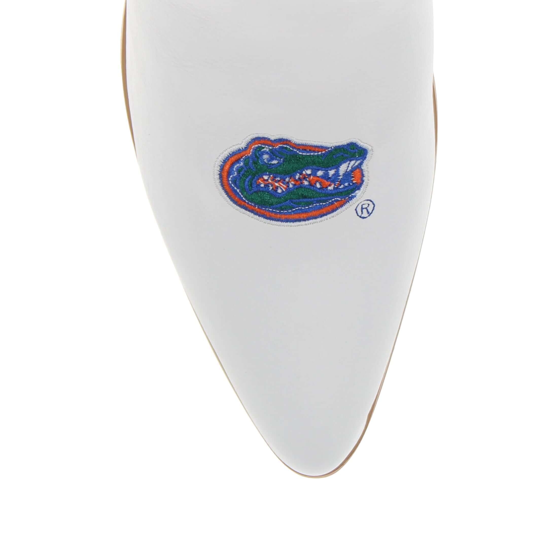 University of Florida Blair Tall White Boot By V By Vaccari