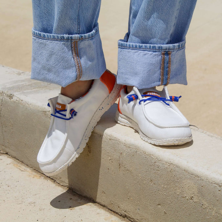 Women's University of Florida Off White Canvas Shoes Gators by Vaccari