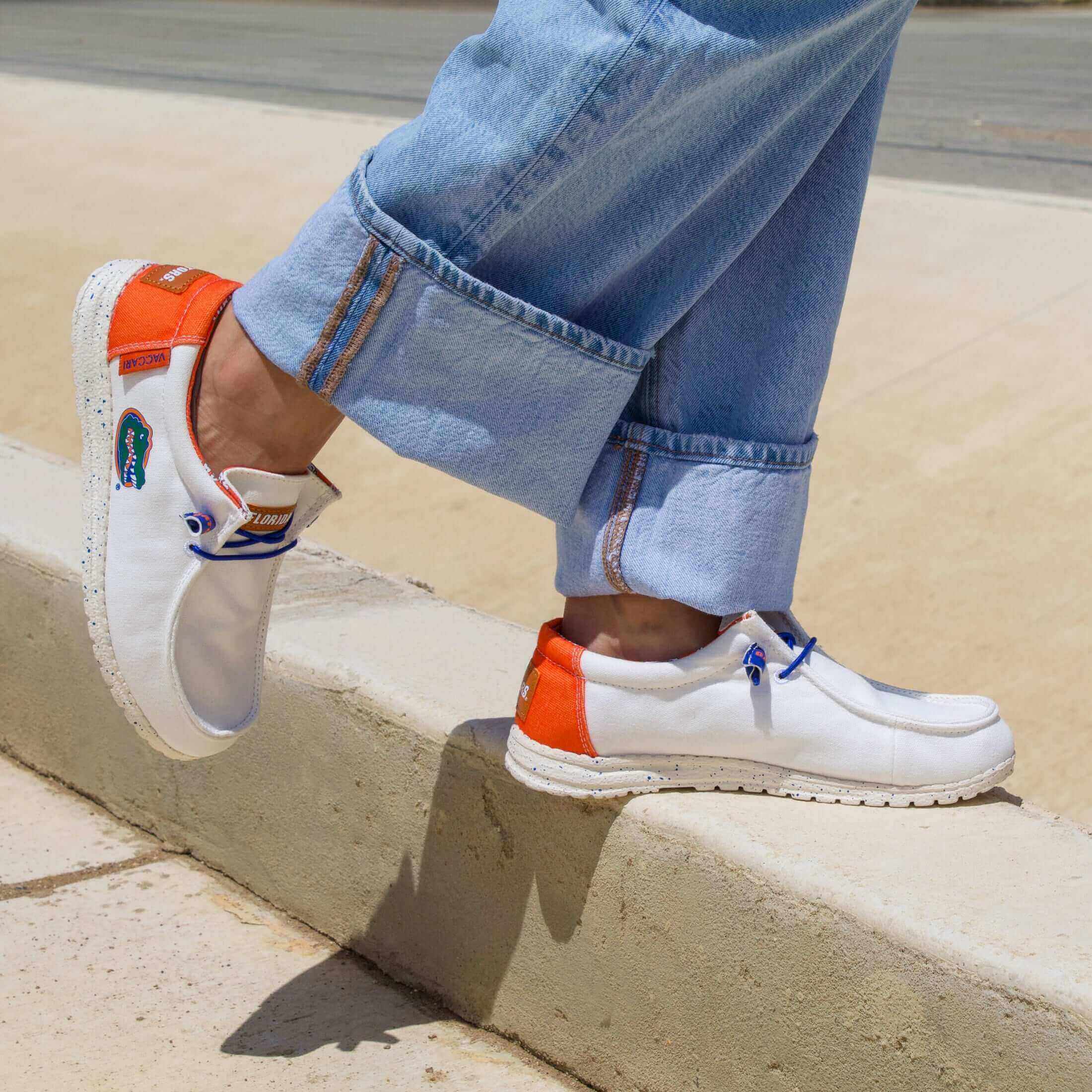 Women's University of Florida Off White Canvas Shoes Gators by Vaccari