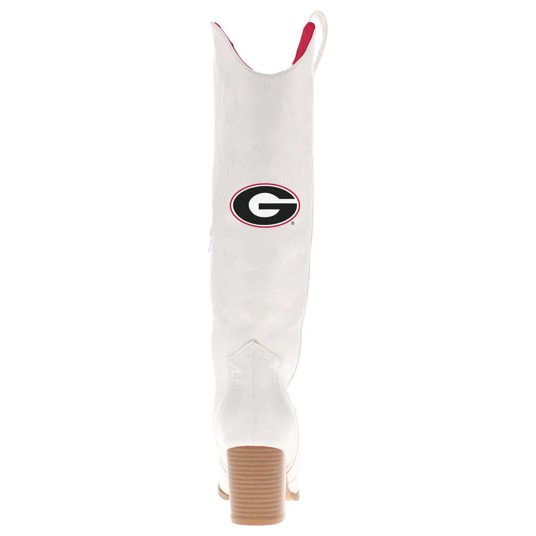 University of Georiga Blair Tall White Boot By V By Vaccari