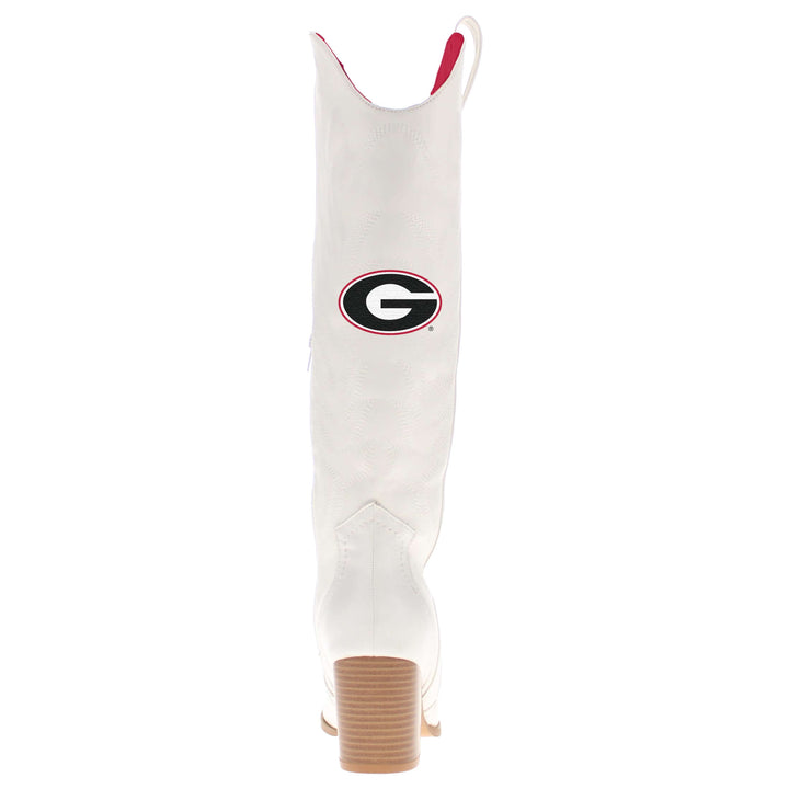 University of Georiga Blair Tall White Boot By V By Vaccari