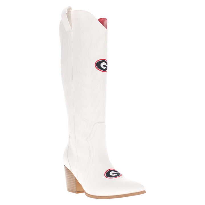 University of Georiga Blair Tall White Boot By V By Vaccari