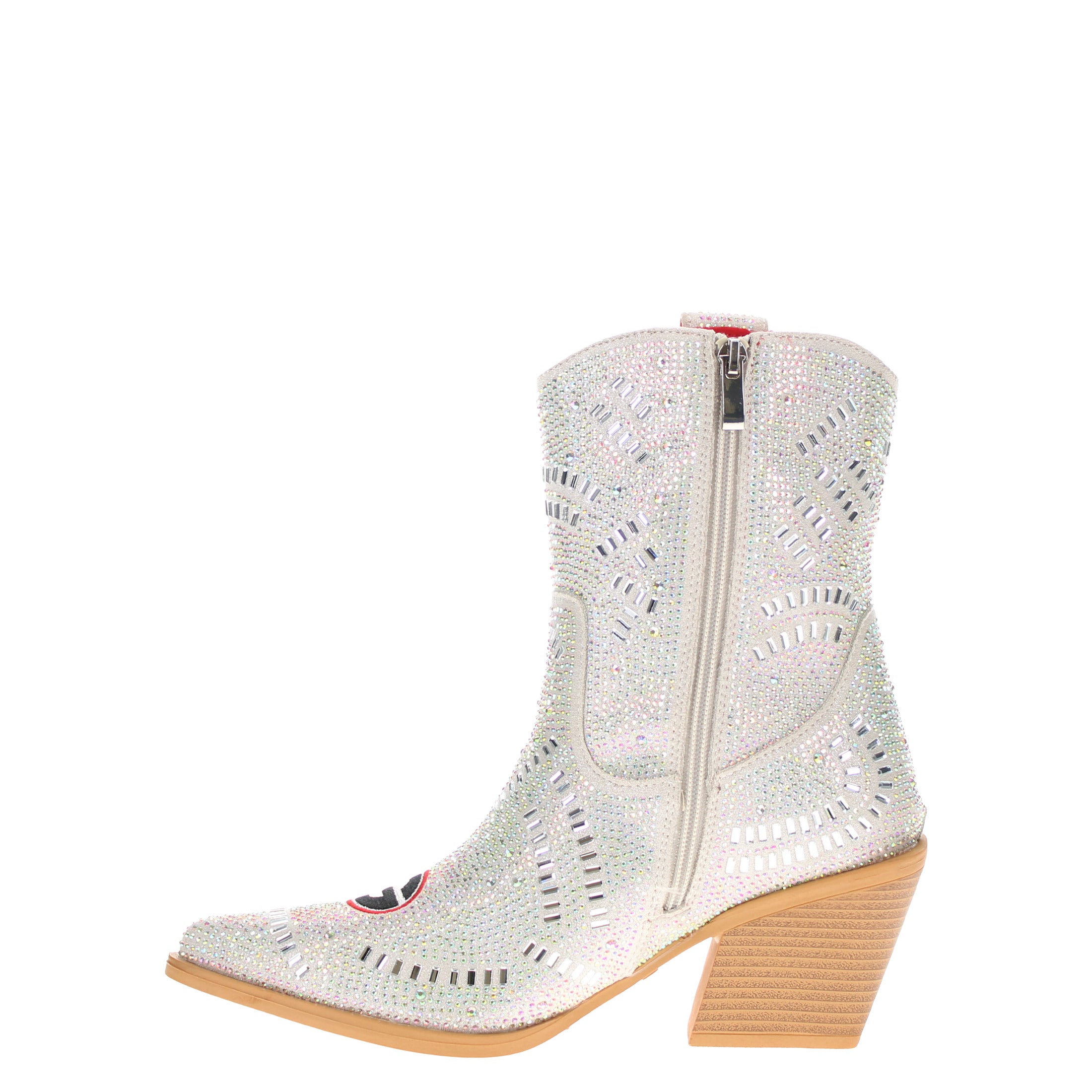 Women's University of Georgia Natural Bling Cowgirl Booties Jade by V by Vaccari