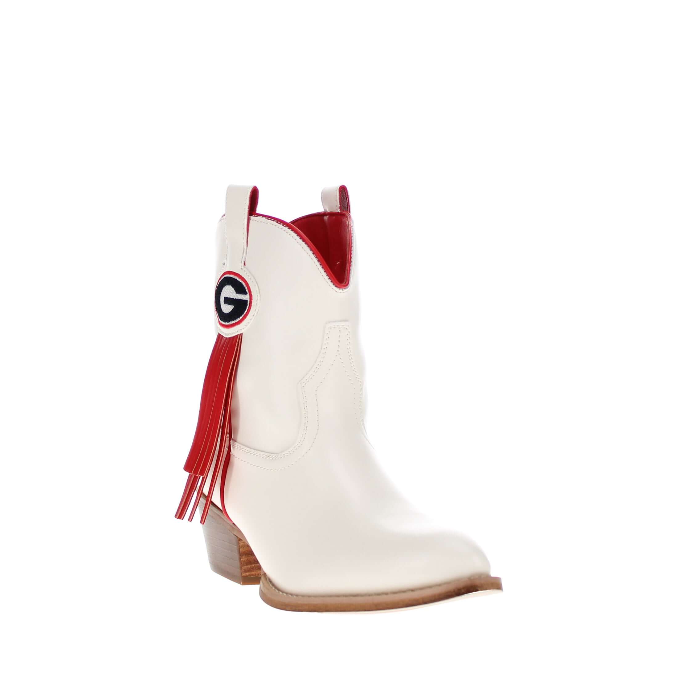 Women's University of Georgia Bone Fringe Bootie Lucy By V By Vaccari