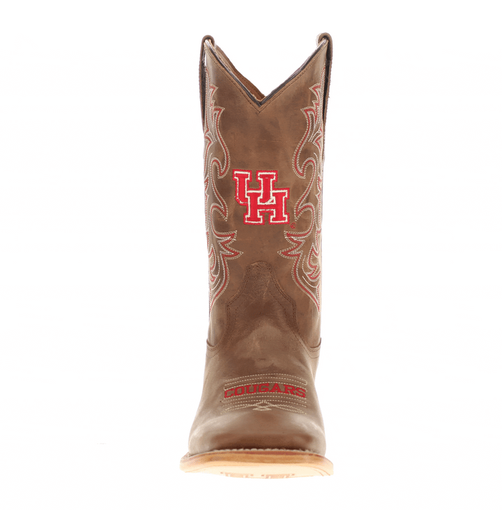 Men's University of Houston Tan Sqaure Toe Cowboy Boots by Vaccari