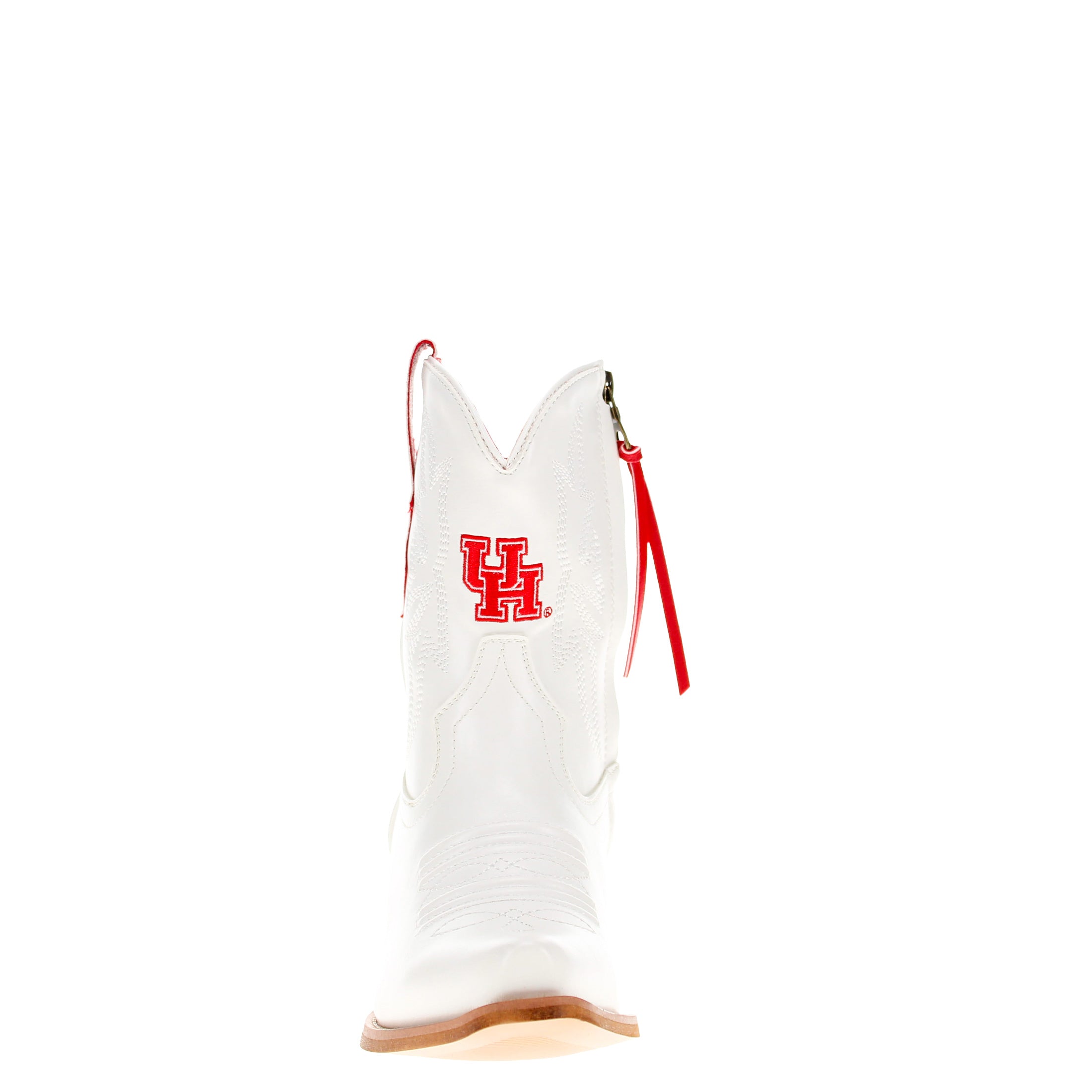 Women's University of Houston White Cowgirl Boots with Color Tassel Lynn by V by Vaccari