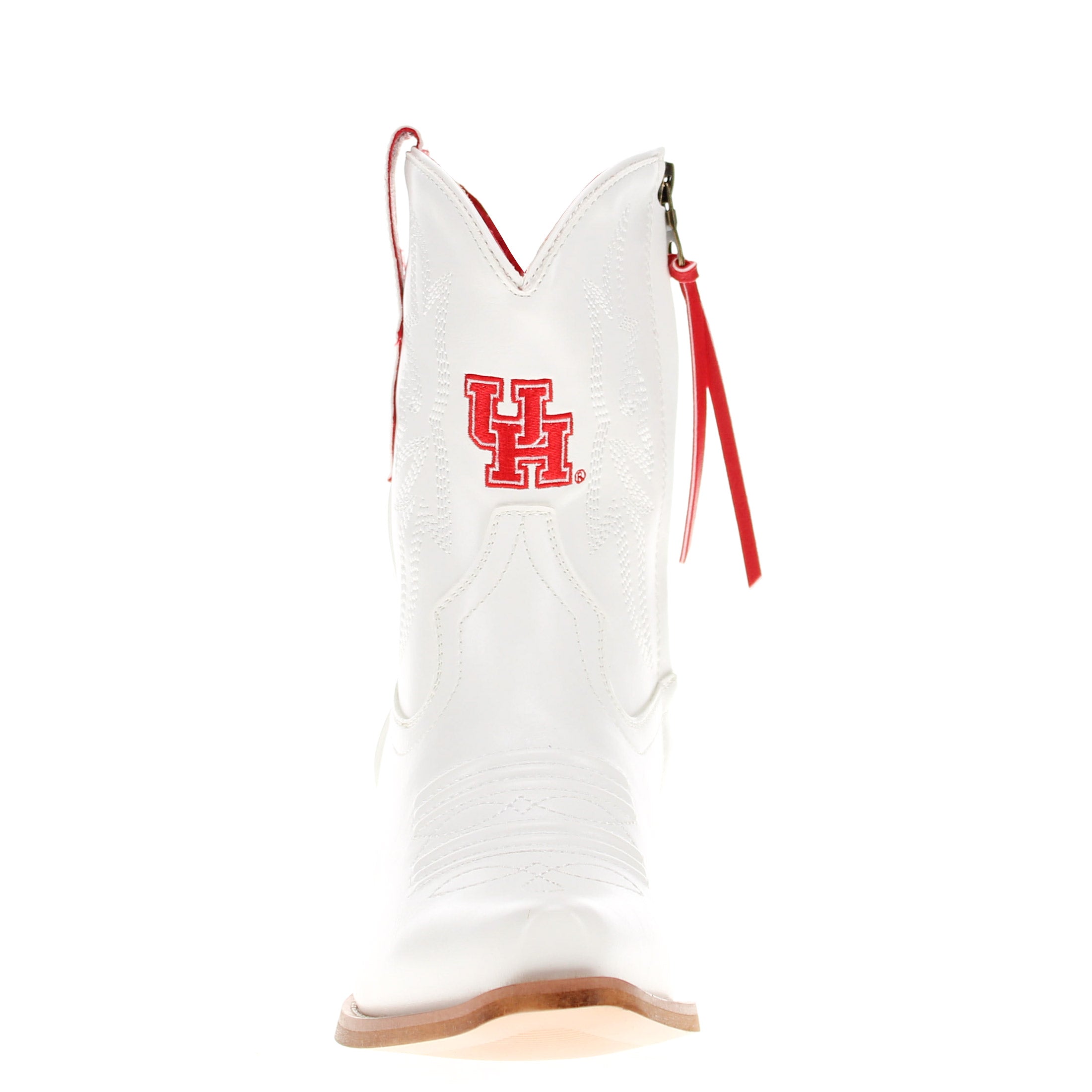 Women's University of Houston White Cowgirl Boots with Color Tassel Lynn by V by Vaccari