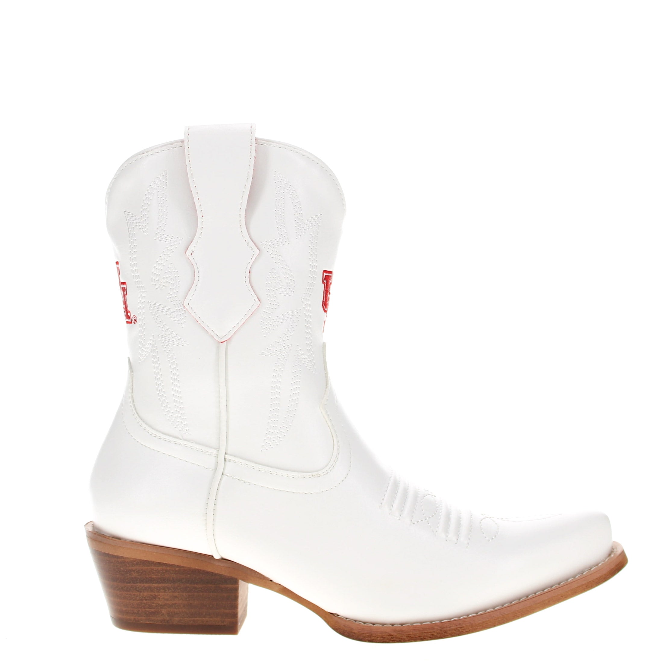 Women's University of Houston White Cowgirl Boots with Color Tassel Lynn by V by Vaccari