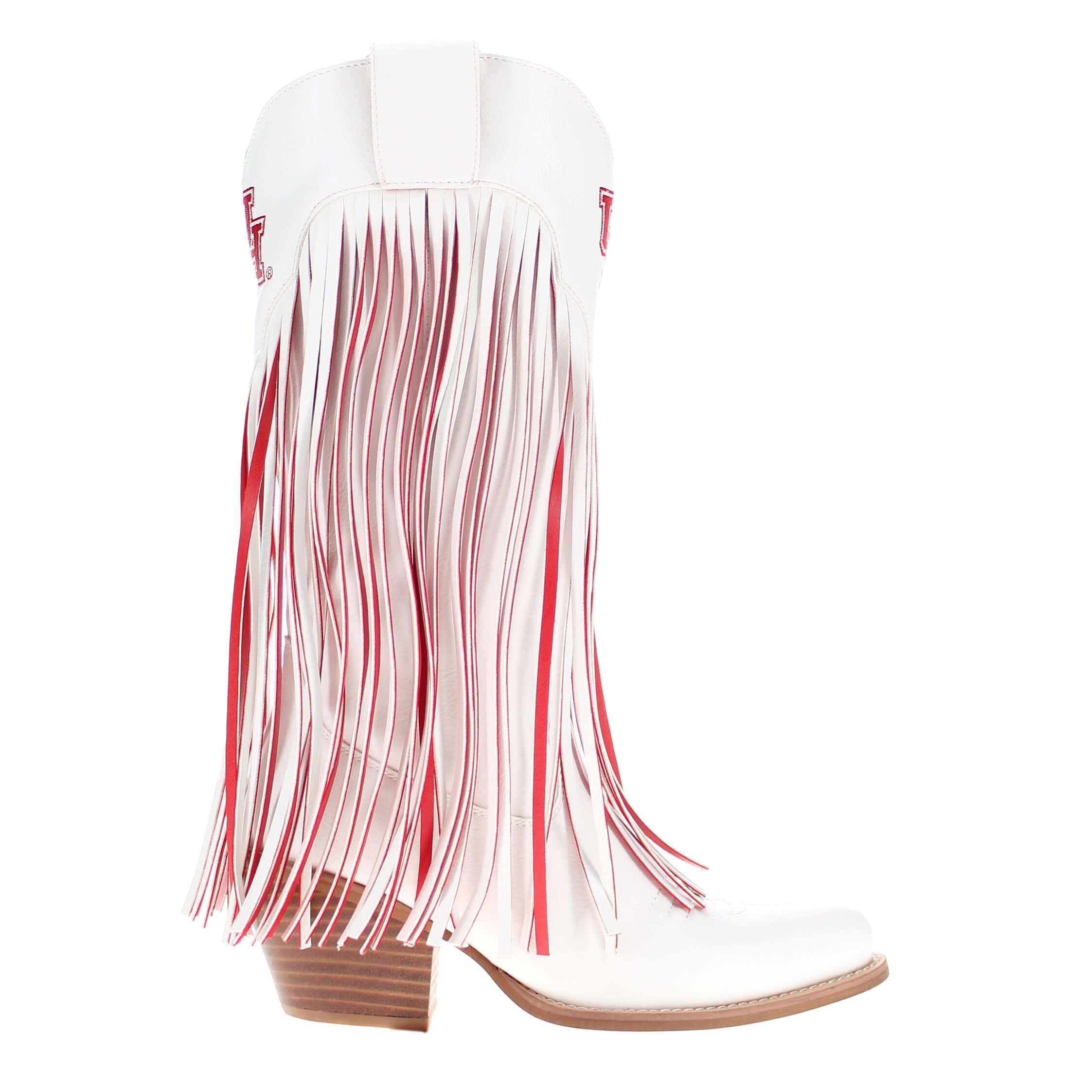 University of Houston Kacey White Fringe Boot By V By Vaccari