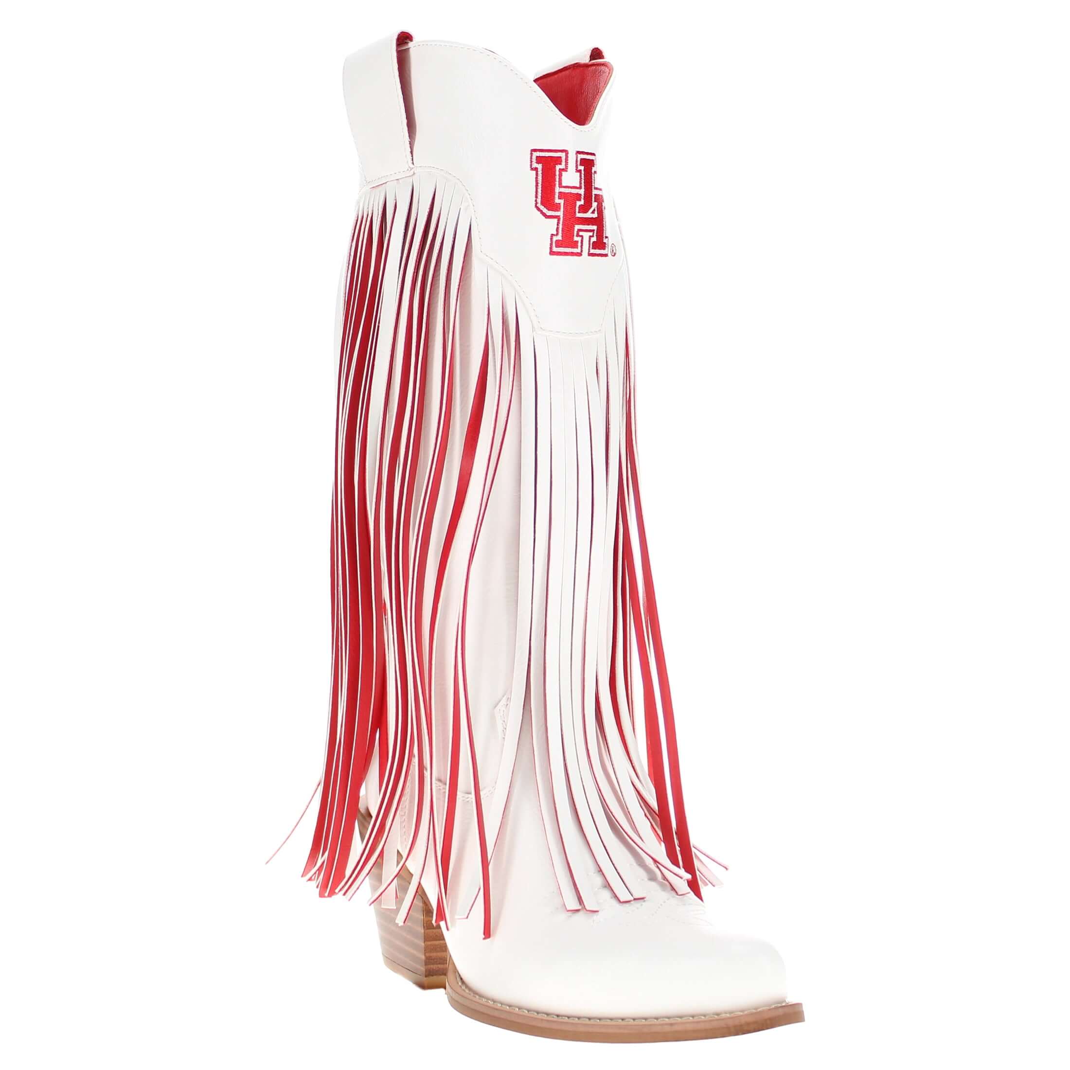 University of Houston Kacey White Fringe Boot By V By Vaccari
